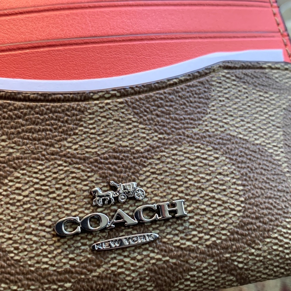 Authentic COACH Coated signature canvas/smooth leather
Card case UNISEX - Picture 5 of 6